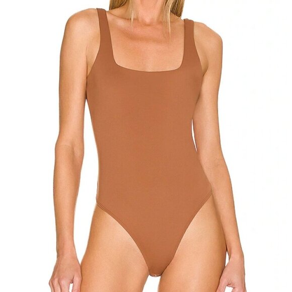 NWT Good American Modern Tank Bodysuit in Rust001 - Size 1 (Small) - Picture 7 of 9